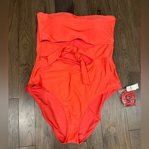 Aerie NEW with tags one piece Swimsuit with Cut-outs Coral